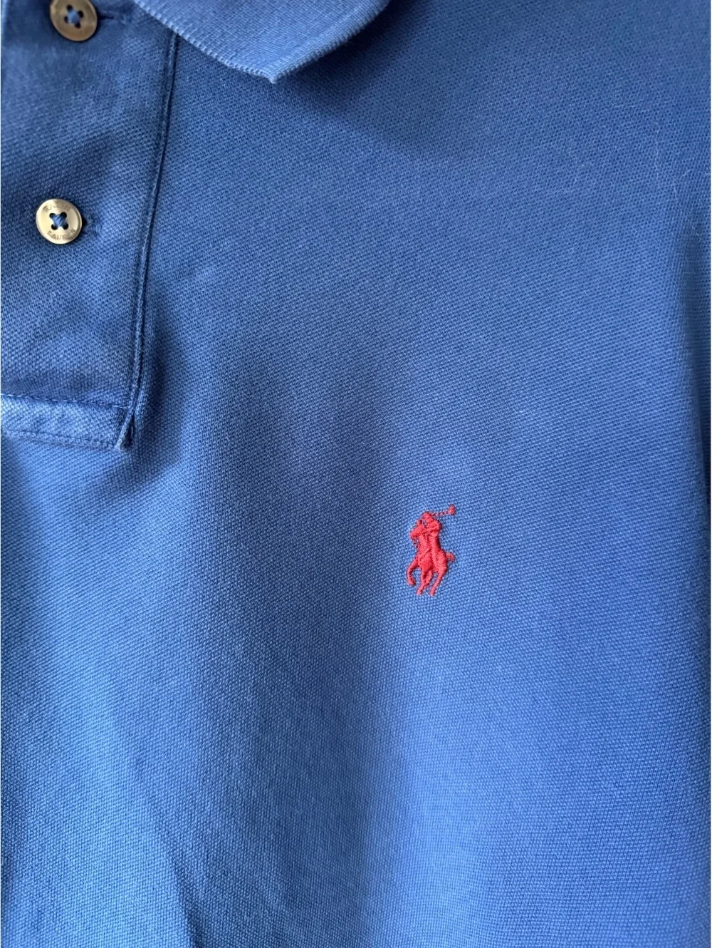 Polo Ralph Lauren Custom Slim Fit Stretch Mesh Polo Shirt Medium Blue